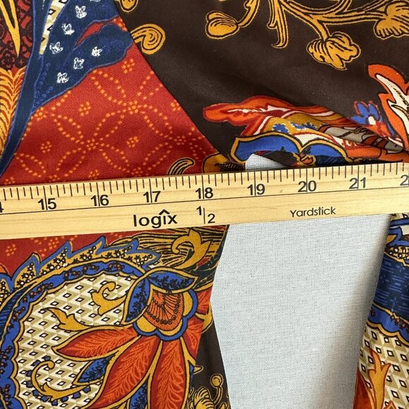 CHICO'S WOMEN'S PAISLEY PRINT ASYMMETRICAL LACE-UP TUNIC BLOUSE MULTICOLOR 1/M 8 - Picture 8 of 10